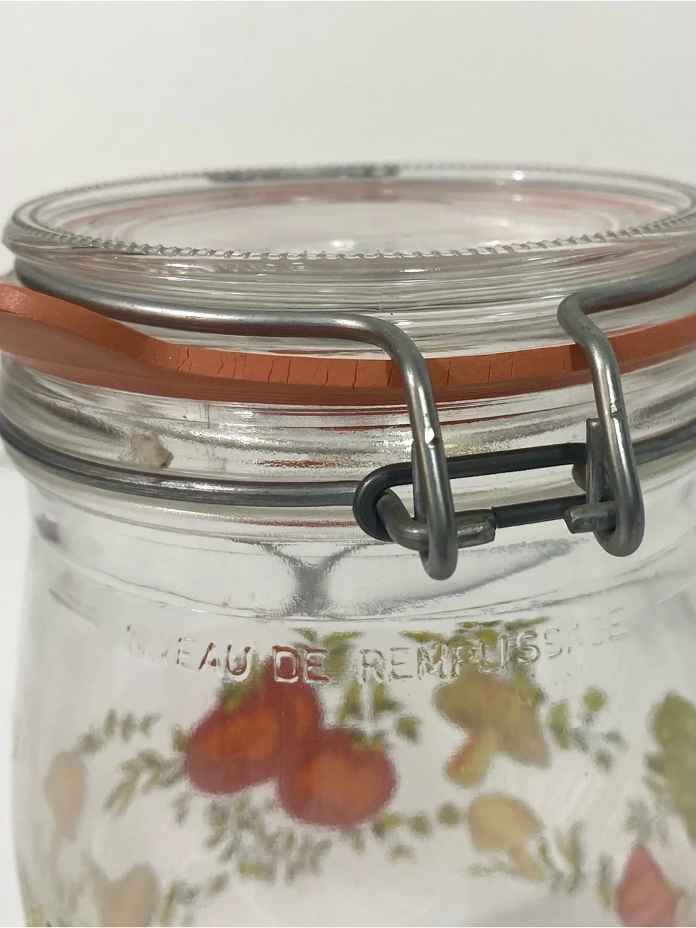 Vintage 70’s Arc Spice of Life 1 Liter Glass Storage Canister Kitchen mushroom